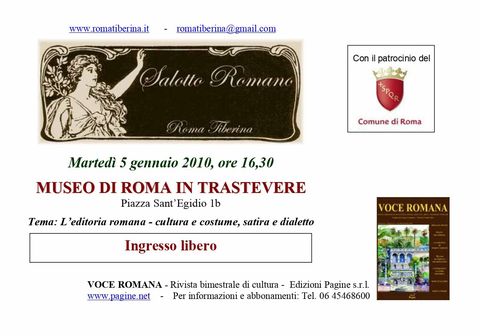 Locandina: Salotto Romano, 5 gennaio 2010