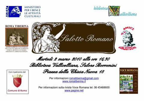 Locandina: Salotto Romano, marzo 2010