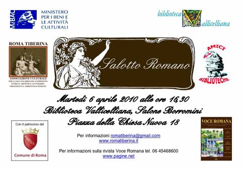 Locandina: Salotto Romano, aprile 2010