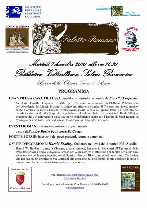 Locandina: Salotto Romano, dicembre 2010