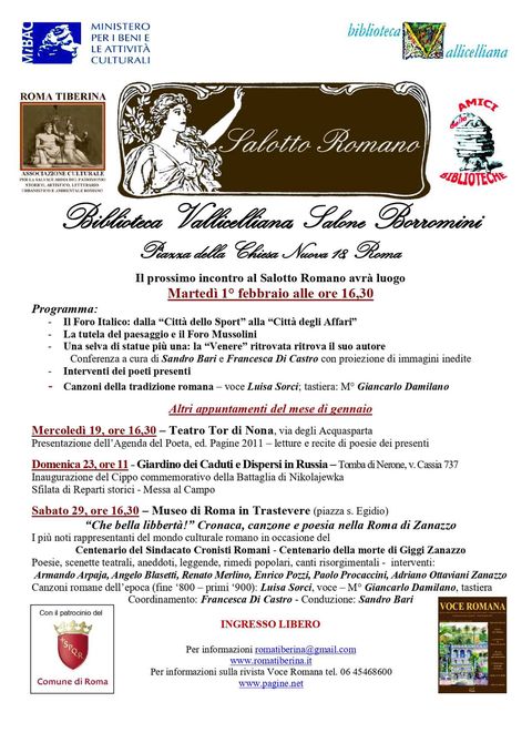 Locandina: Salotto Romano, febbraio 2011