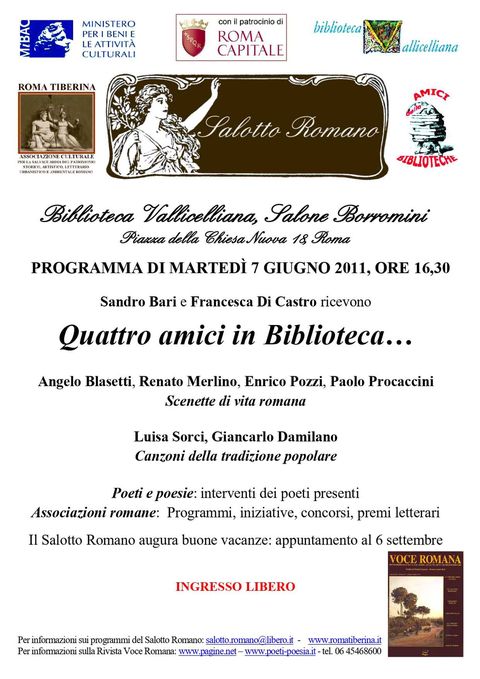 Locandina: Salotto Romano, giugno 2011