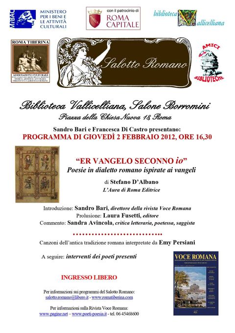 Locandina: Salotto Romano, febbraio 2012