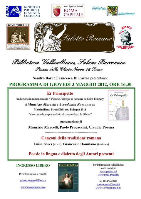 Locandina: Salotto Romano, maggio 2012
