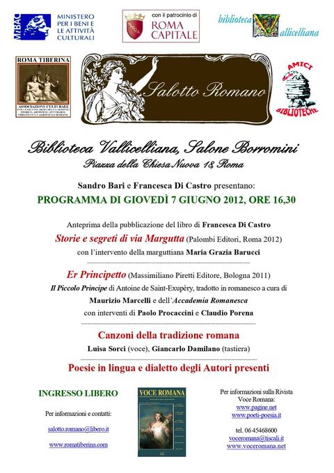 Locandina: Salotto Romano, giugno 2012