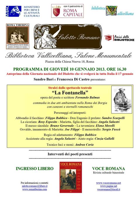 Locandina: Salotto Romano, gennaio 2013