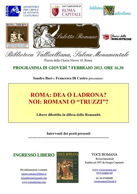 Locandina: Salotto Romano, febbraio 2013