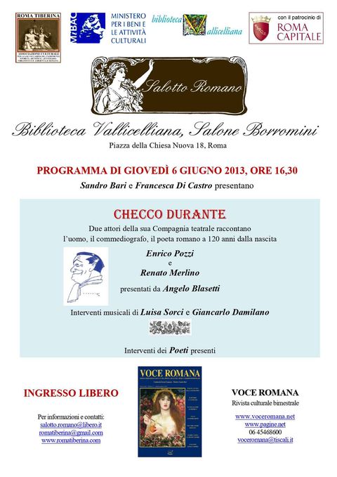 Locandina: Salotto Romano, giugno 2013