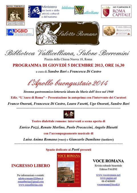 Locandina: Salotto Romano, 5 dicembre 2013