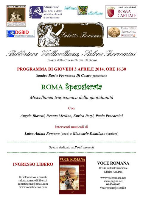 Locandina: Salotto Romano, aprile 2014