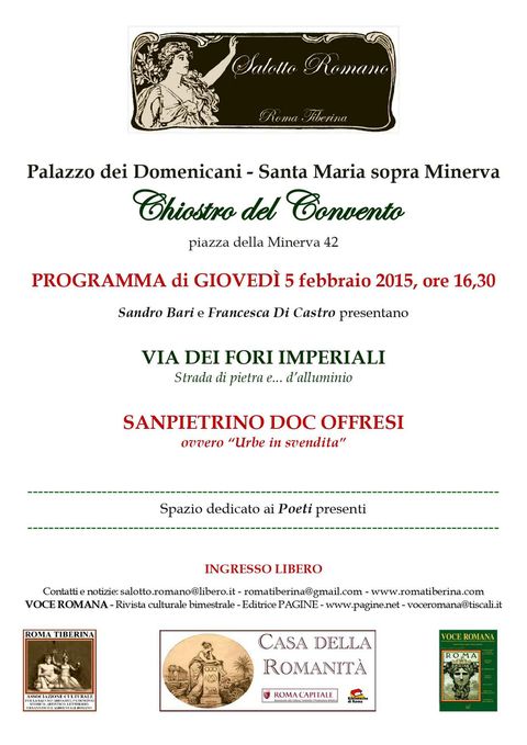 Locandina: Salotto Romano, 5 febbraio 2015