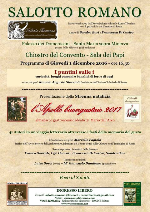 Locandina: Salotto Romano, 1 dicembre 2016