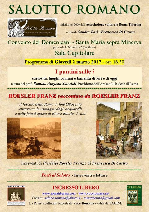 Locandina: Salotto Romano, 2 marzo 2017