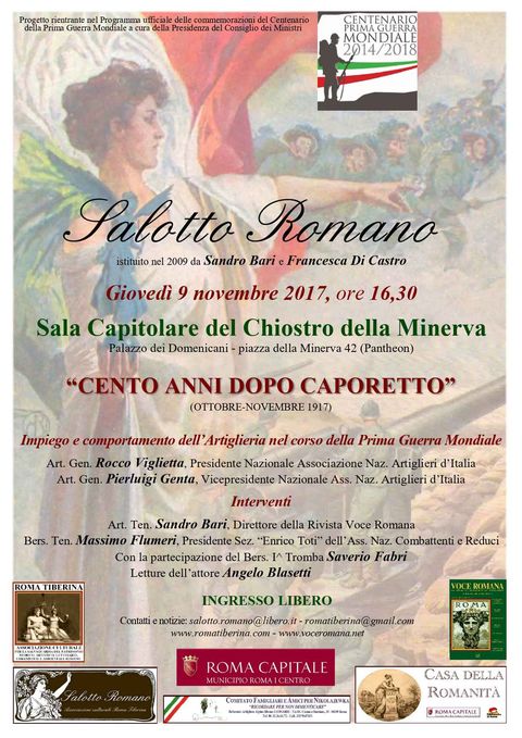 Locandina: Cento anni dopo Caporetto, novembre 2017