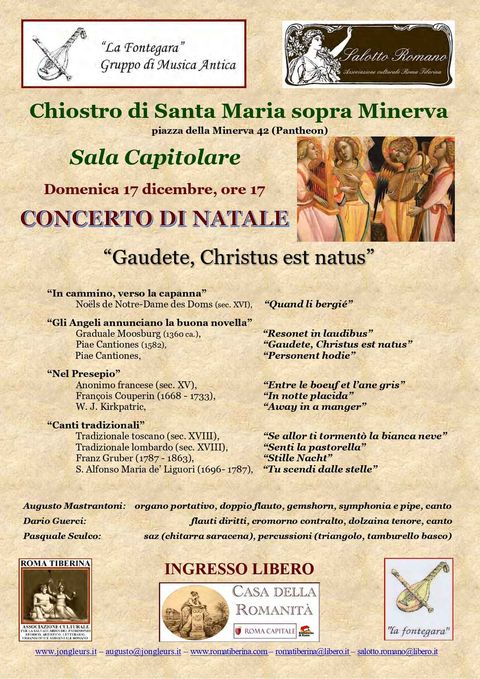 Locandina: Concerto di Natale, 17 dicembre 2017