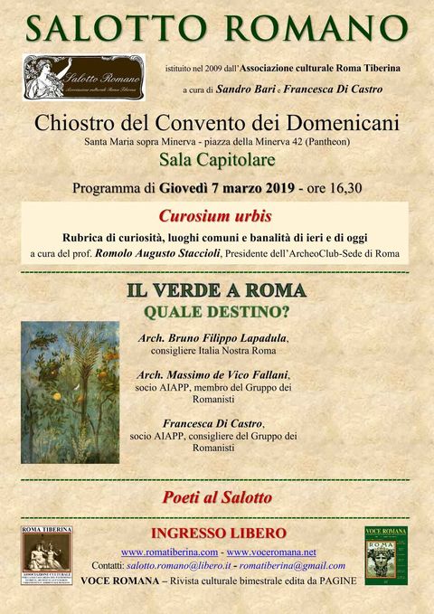 Locandina: Salotto Romano, 7 marzo 2019