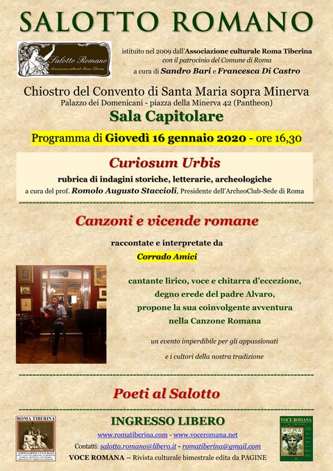 Locandina: Salotto Romano, 16 gennaio 2020