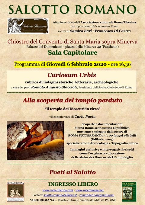Locandina: Salotto Romano, 6 febbraio 2020