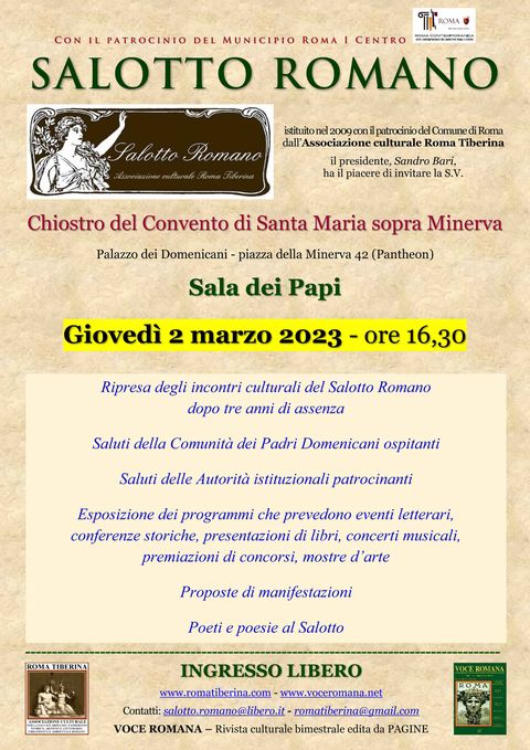 Locandina: Salotto Romano, 2 marzo 2023